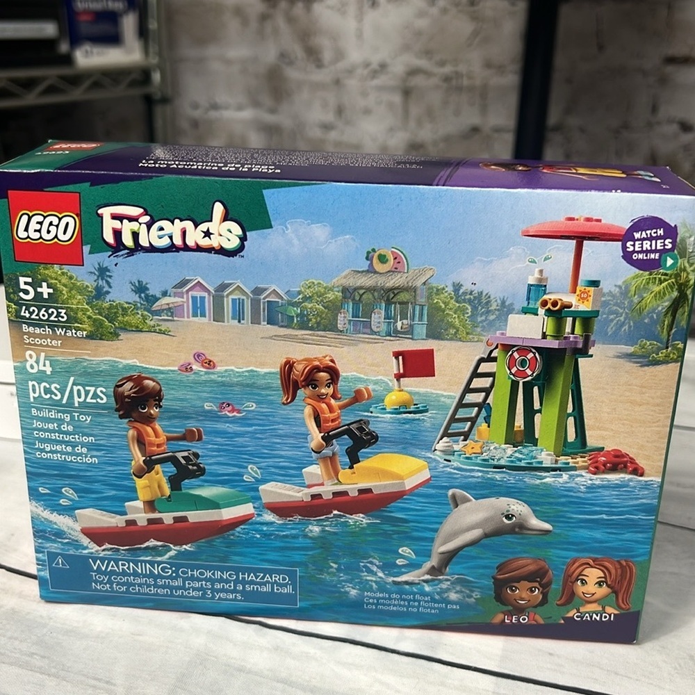 LEGO Friends Beach Water Scooter Fun Set 42623 – 84 pcs – New in Box 🏖️🐬